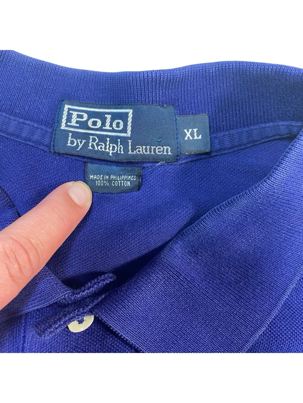 Polo Ralph Lauren Classic Fit Men's Blue Polo Shirt, Green Pony Logo, Size XL